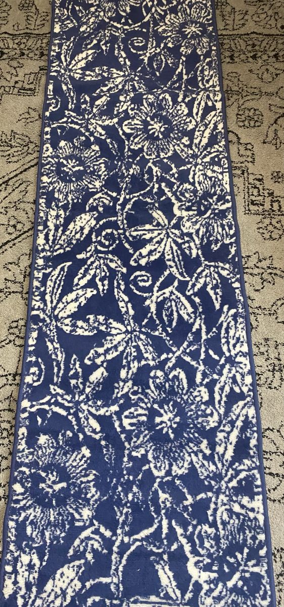 Nourison Whimsicle Navy 2x8 Runner Rug - WHS05 Floral Botanical - New
