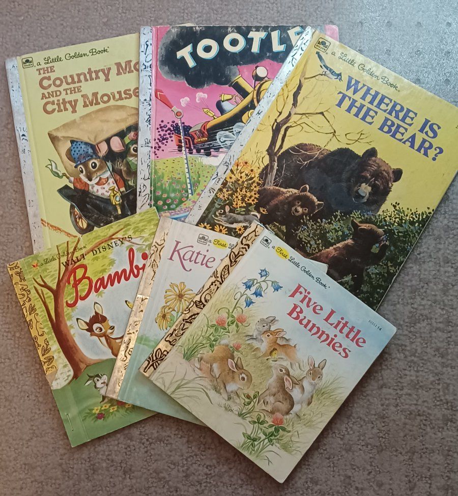 Lot of 6 Vintage Little Golden Books