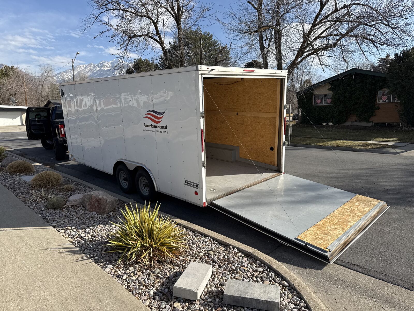 Enclosed trailer for rent. 12,16,20' trailers and car haulers available start at $65 / day