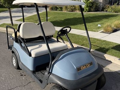 Club Car Golf Cart - Light Blue 4-Seater with Canopy