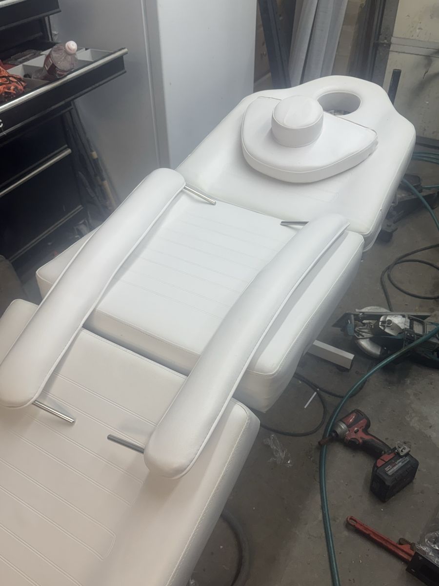 White Adjustable Massage Table & Facial Salon Chair