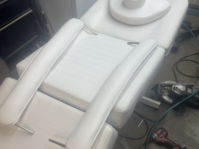 White Adjustable Massage Table & Facial Salon Chair