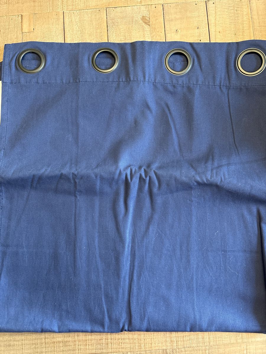 Pottery Barn Kids Navy Blue Cotton Grommet Curtain Panel 44" x 84"