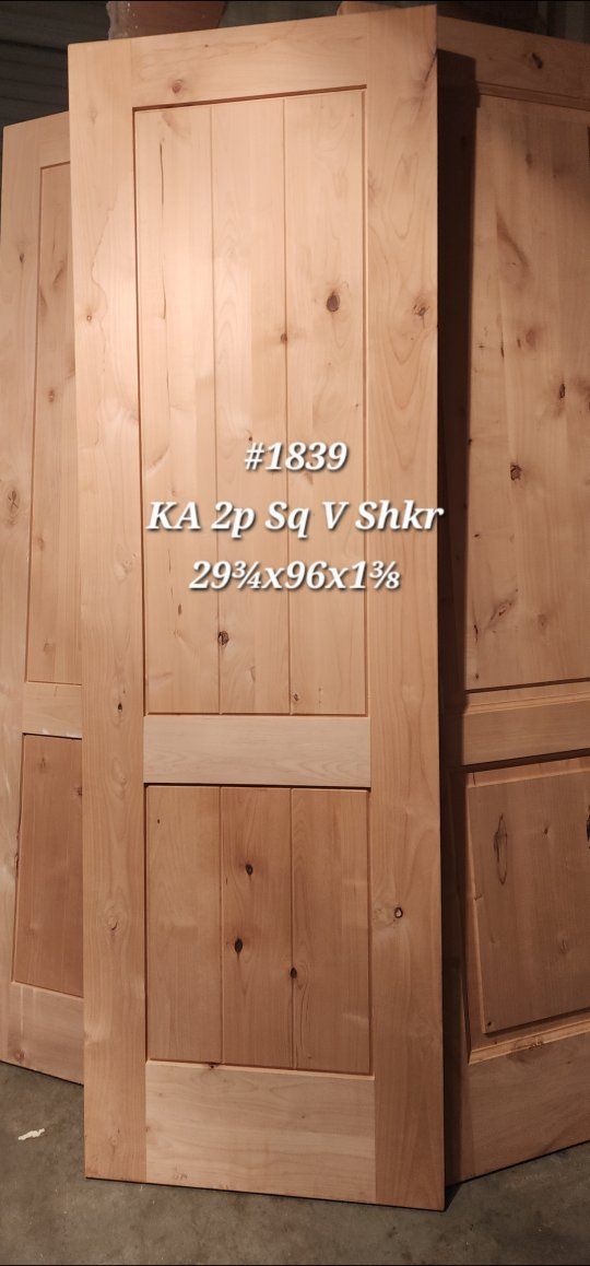 KA Interior Wood Doors - Various Styles & Sizes (Arched, Raised Panel, Shaker) - Unfinished/Stained