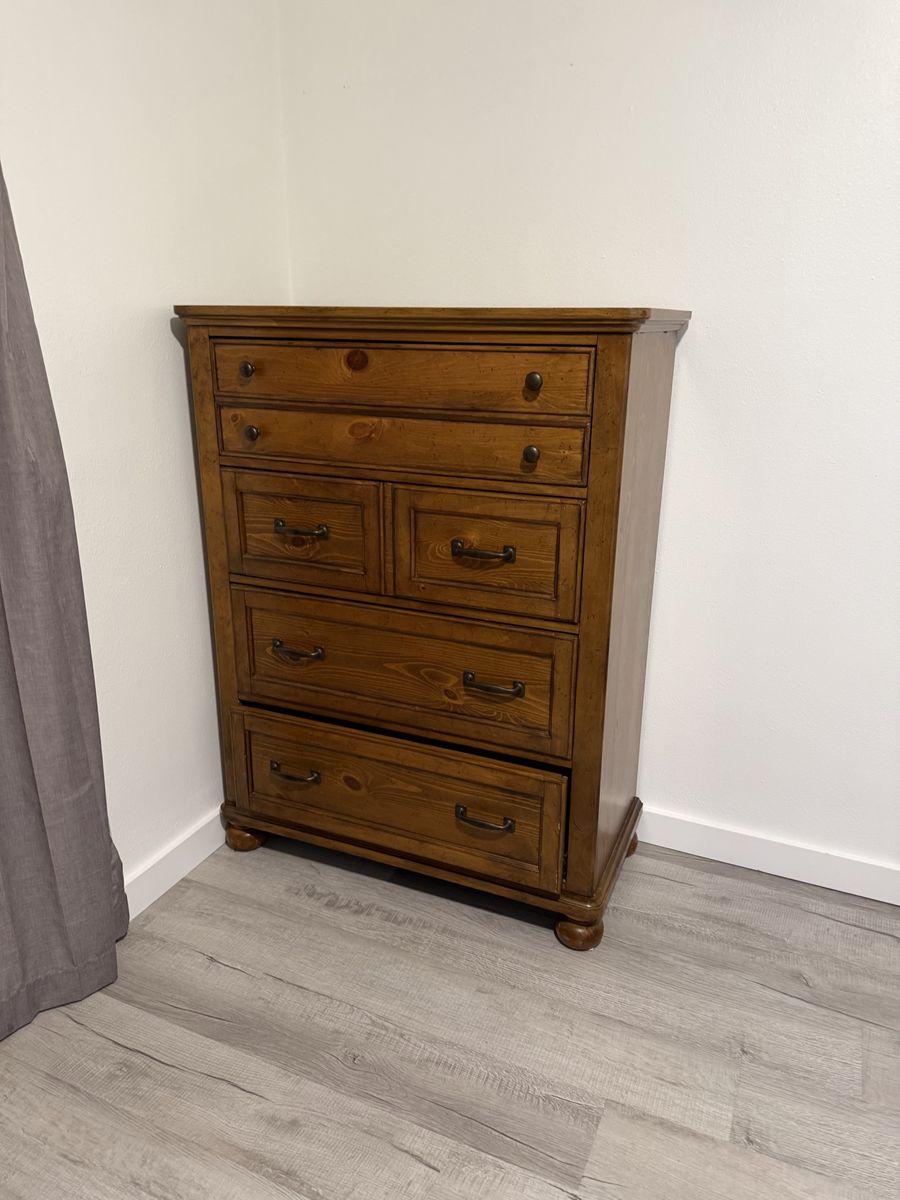 Solid Wood Tall Dresser & Twin size bed frame with storage