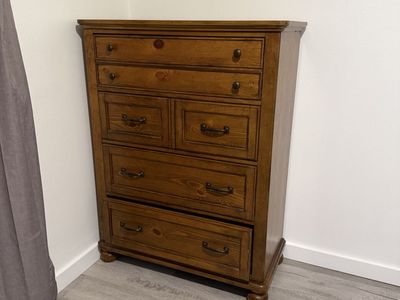 Solid Wood Tall Dresser & Twin size bed frame with storage