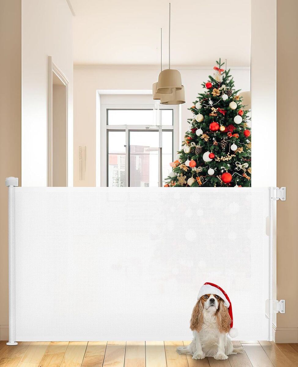 Cumbor Retractable Baby Gate, 33" Tall, Extends up to 55" Wide