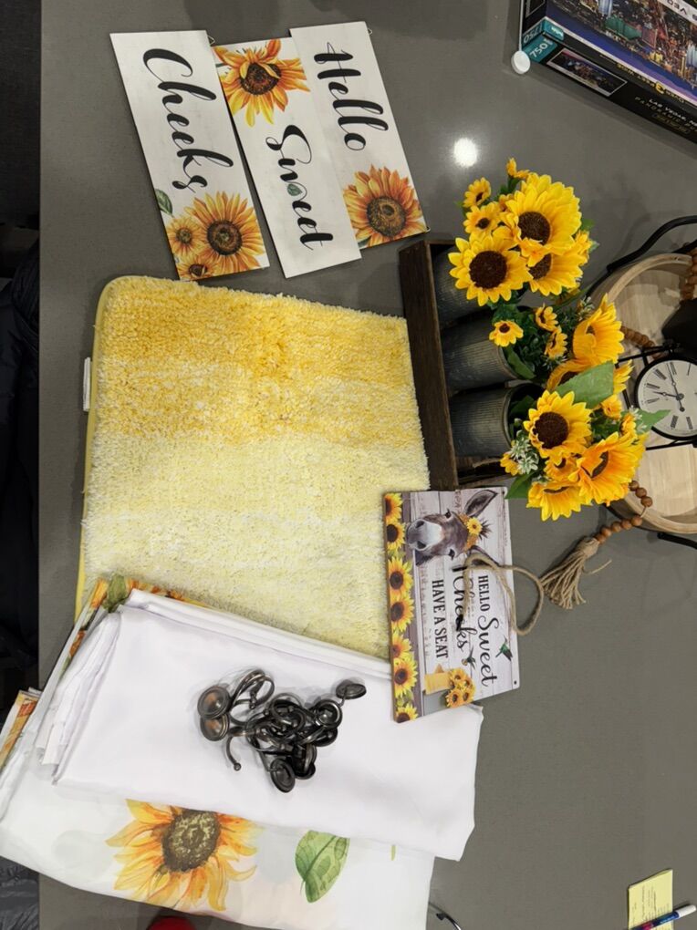 Sunflower Bathroom Decor