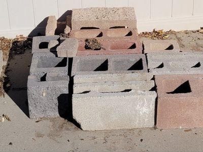 retaining wall/cinder blocks all for $30