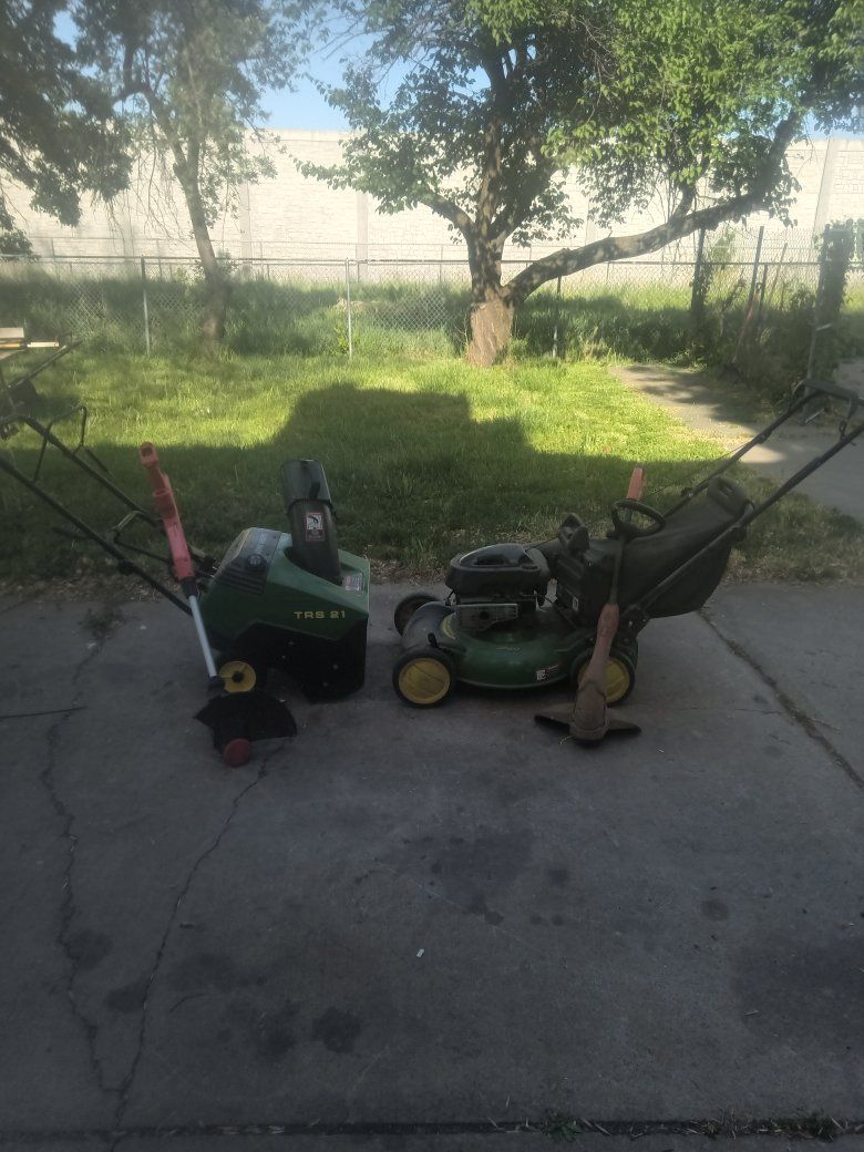 John Deere mower John Deere snowblower