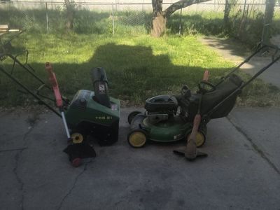 John Deere mower John Deere snowblower