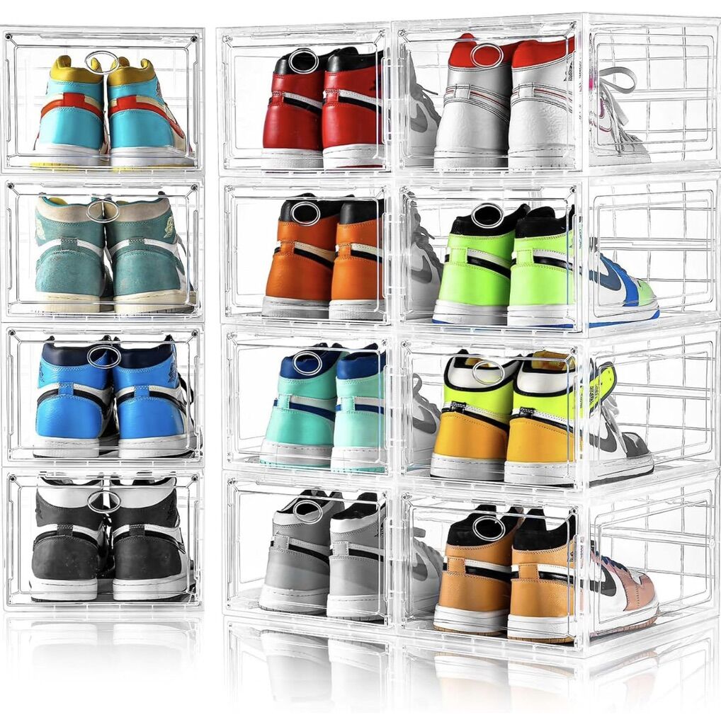 NEW! Stackable Shoe Storage Boxes 12piece
