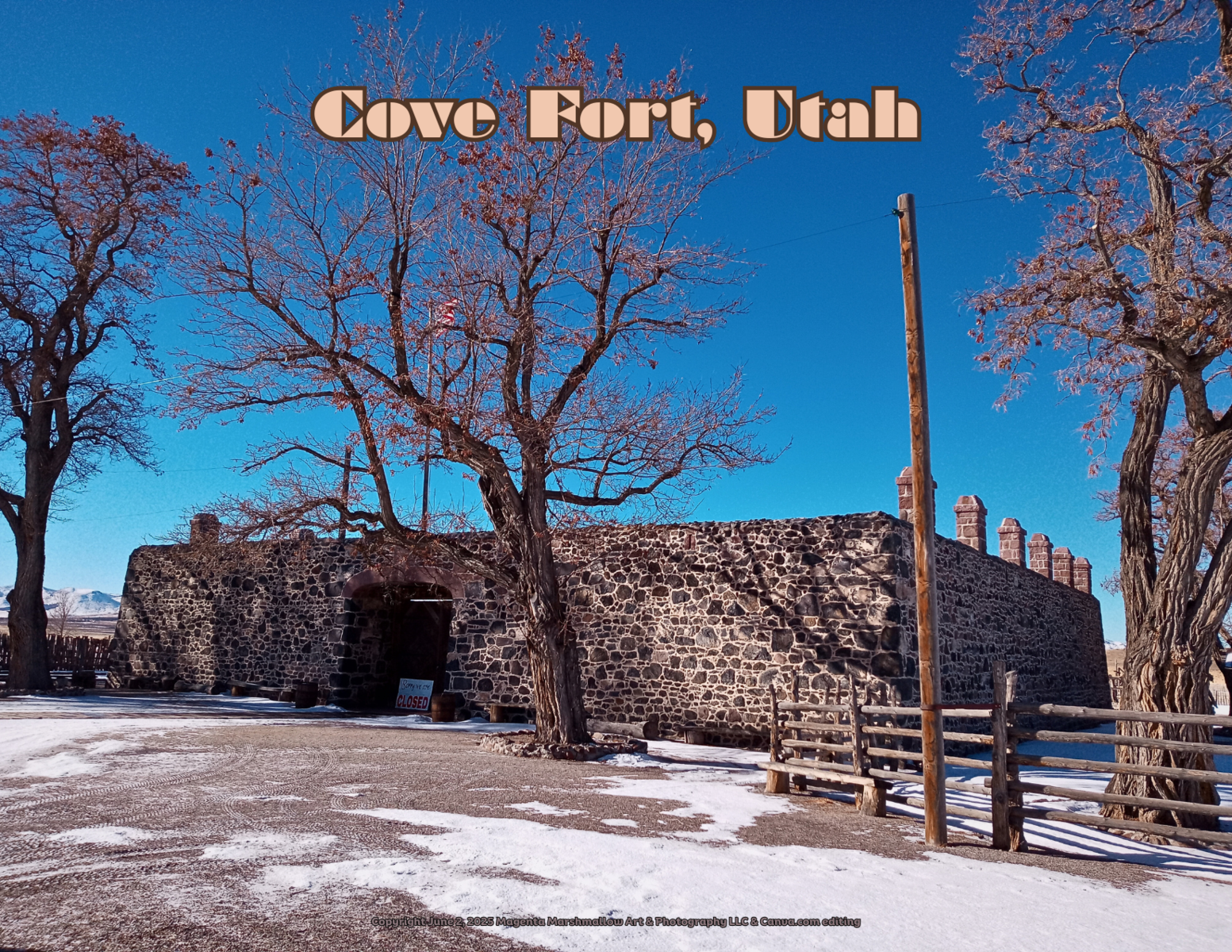 Cove Fort, Utah - Stretched Canvas Print