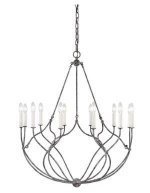 NEW VISUAL COMFORT STUDIO RICHMAND 12 LIGHT CHANDELIER (RETAIL: $1019)