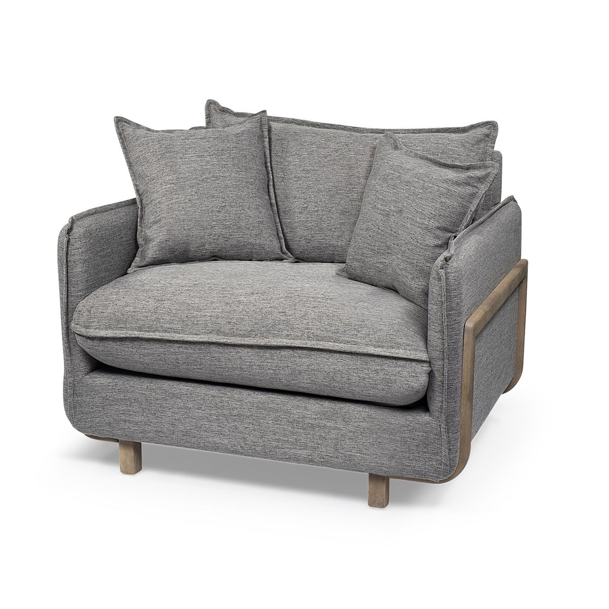 Roy Castlerock Gray Upholstered Armchair – Modern