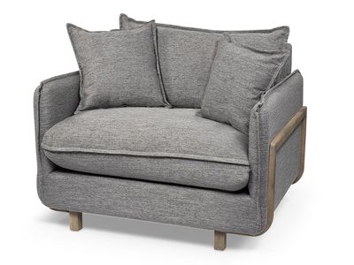 Roy Castlerock Gray Upholstered Armchair – Modern