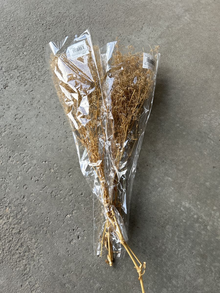 Two Bundles of Dried Babies Breath Flowers