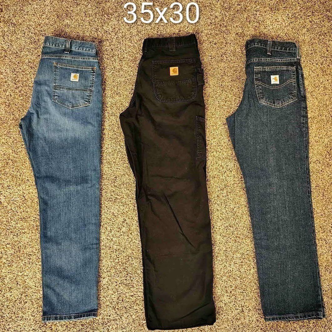 Men's Carhartt jeans 35x30 - $40 each Cash