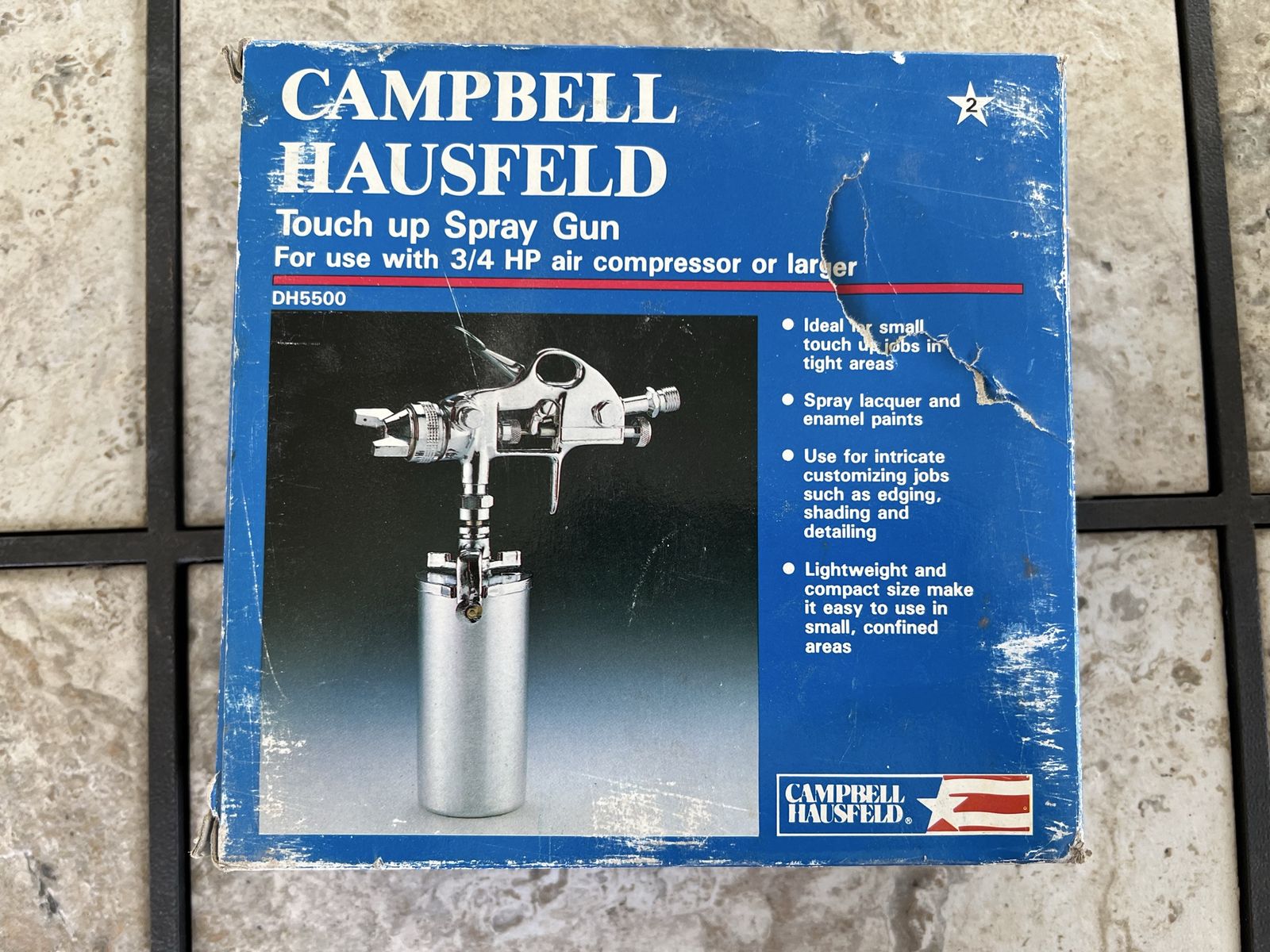 Campbell Hausfeld DH5500 Touch-Up Spray Gun for Lacquer & Enamel Paints - New in Box