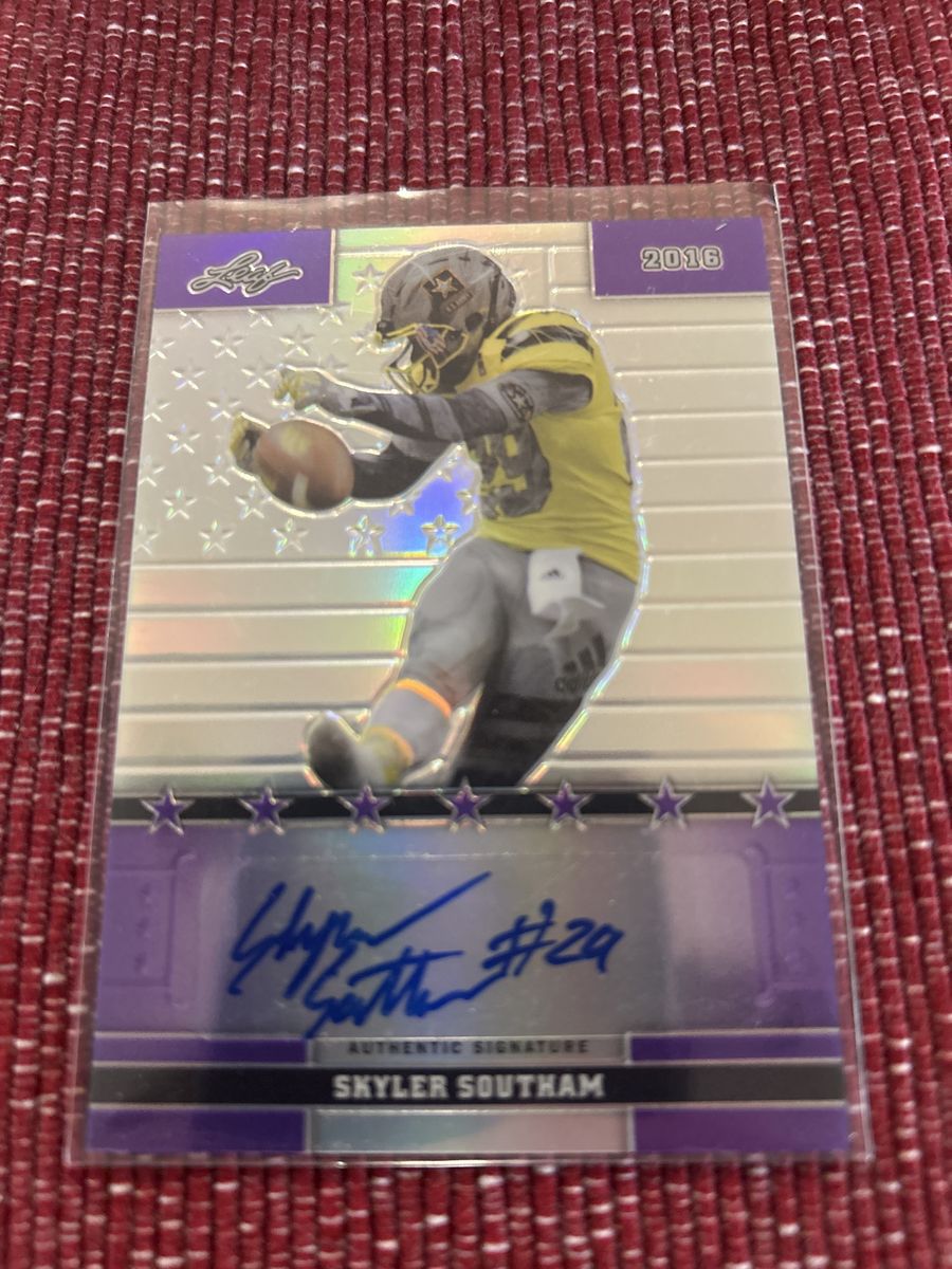 BYU Cougars 2016 Leaf Skyler Southam Authentic Signature Football Card 5/10 made Certified Hand Signed Autograph Football