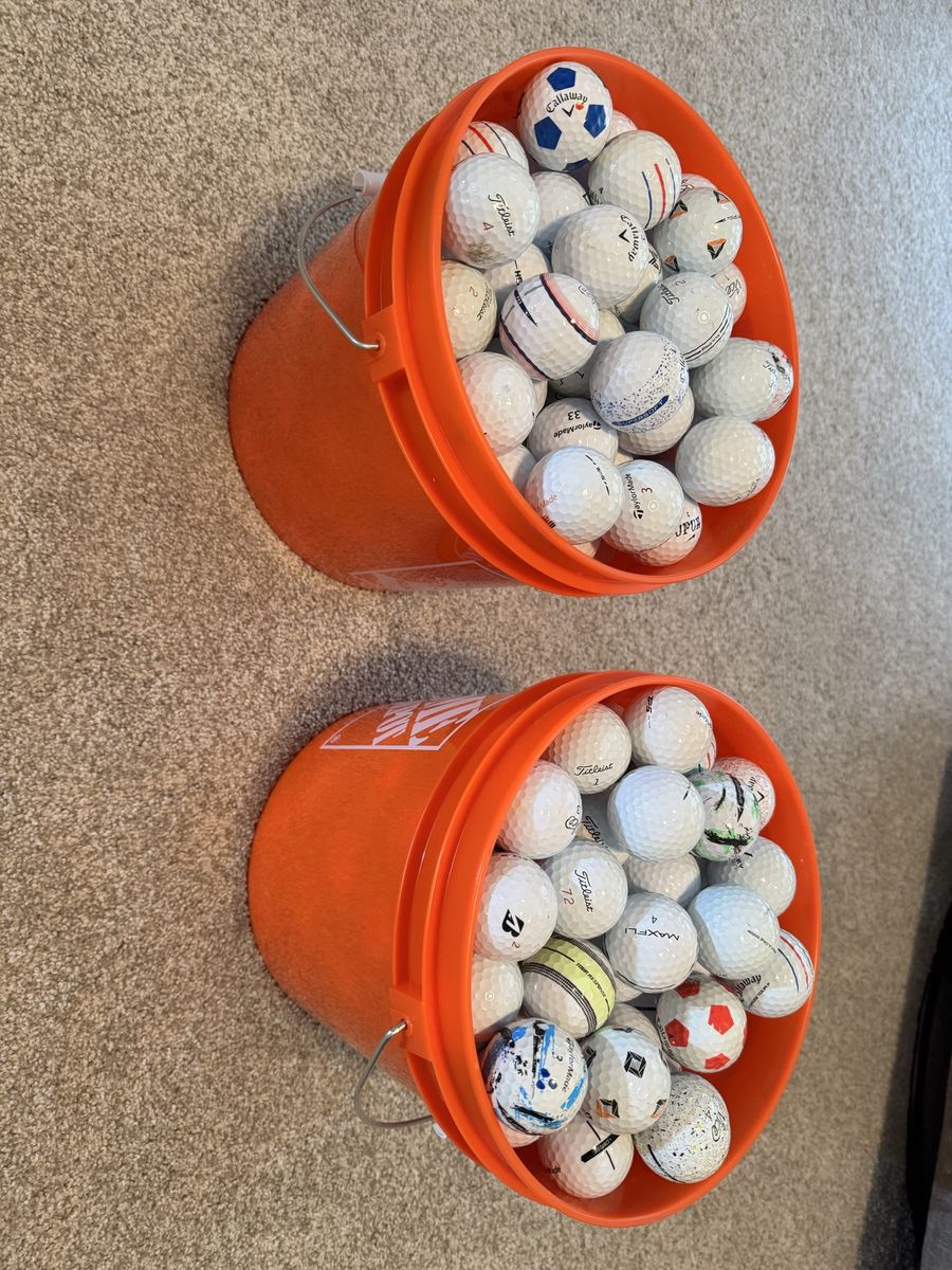 120 golf balls in new bucket