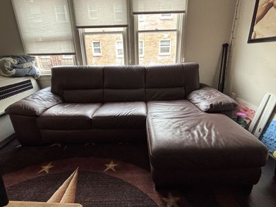 Brown Leather Italsofa Sectional