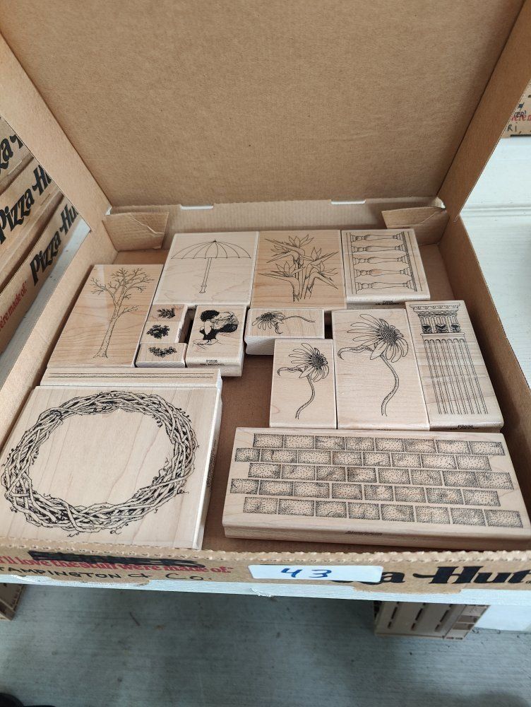 Box #43 of 65, New, old stock rubber stamps, designed mainly for people that like to make their own greeting cards.