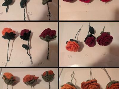 Crochet Roses And Hearts For Valentine Day