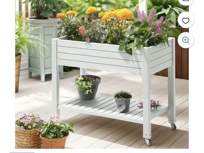 Raised Garden Bed Planter with Wheels – New