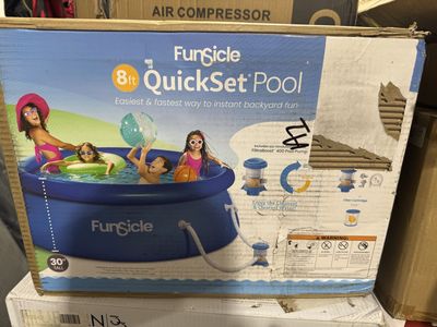 Funsicle 8ft x 30in QuickSet Inflatable Above Ground Pool with FiltraBoost 400 Pool Pump