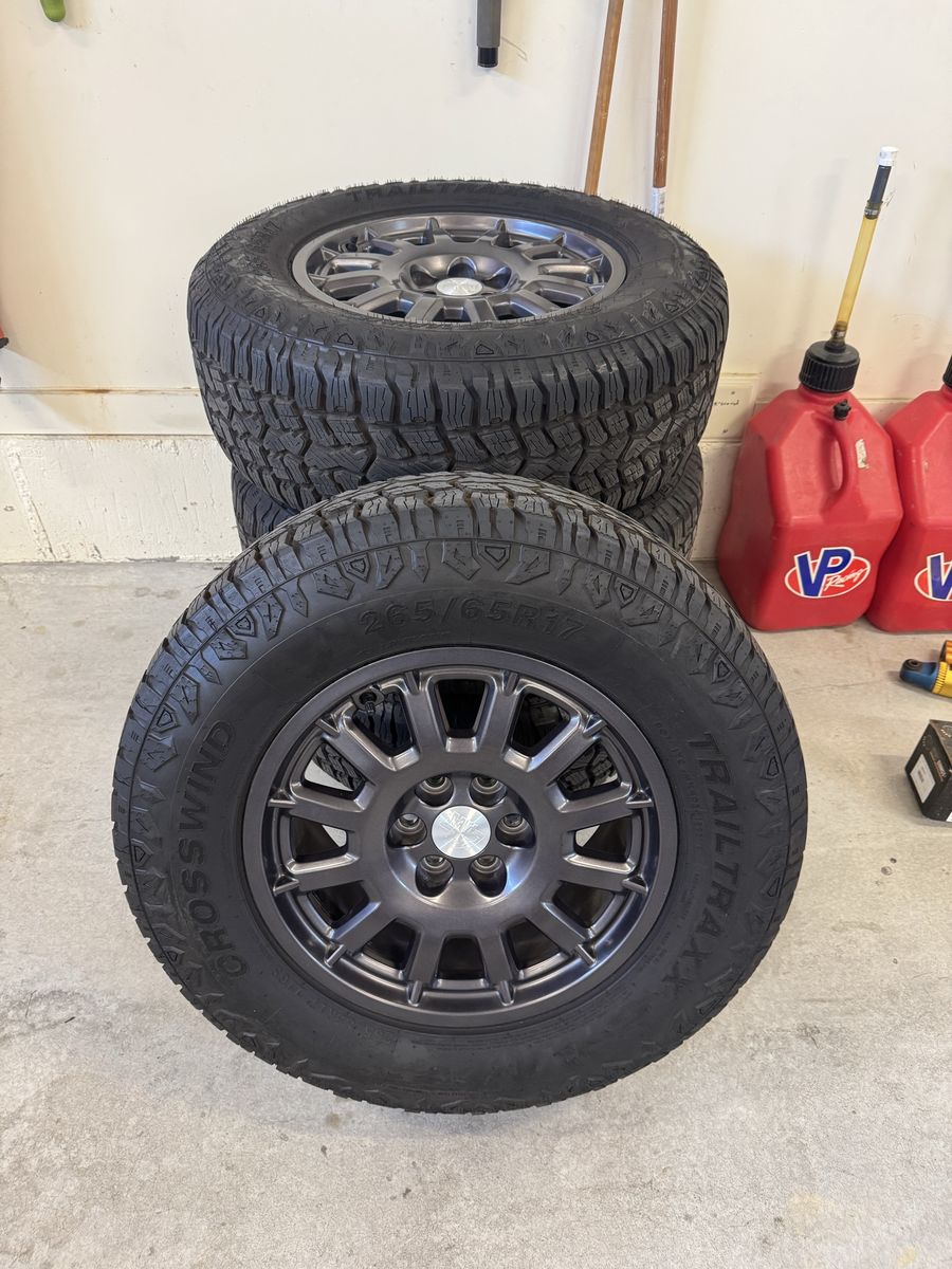 AEV Katla 17in Wheels w/ Crosswind MT Tires (265/65R17) - Set of 4, Great Condition