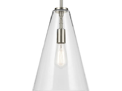 KICHLER EVERLY BRUSHED NICKEL PENDANT LIGHT (2 AVAILABLE)