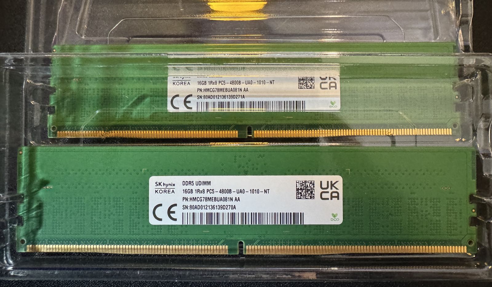 32GB (2x16GB) SK Hynix DDR5 4800MHz RAM Kit