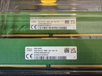 32GB (2x16GB) SK Hynix DDR5 4800MHz RAM Kit