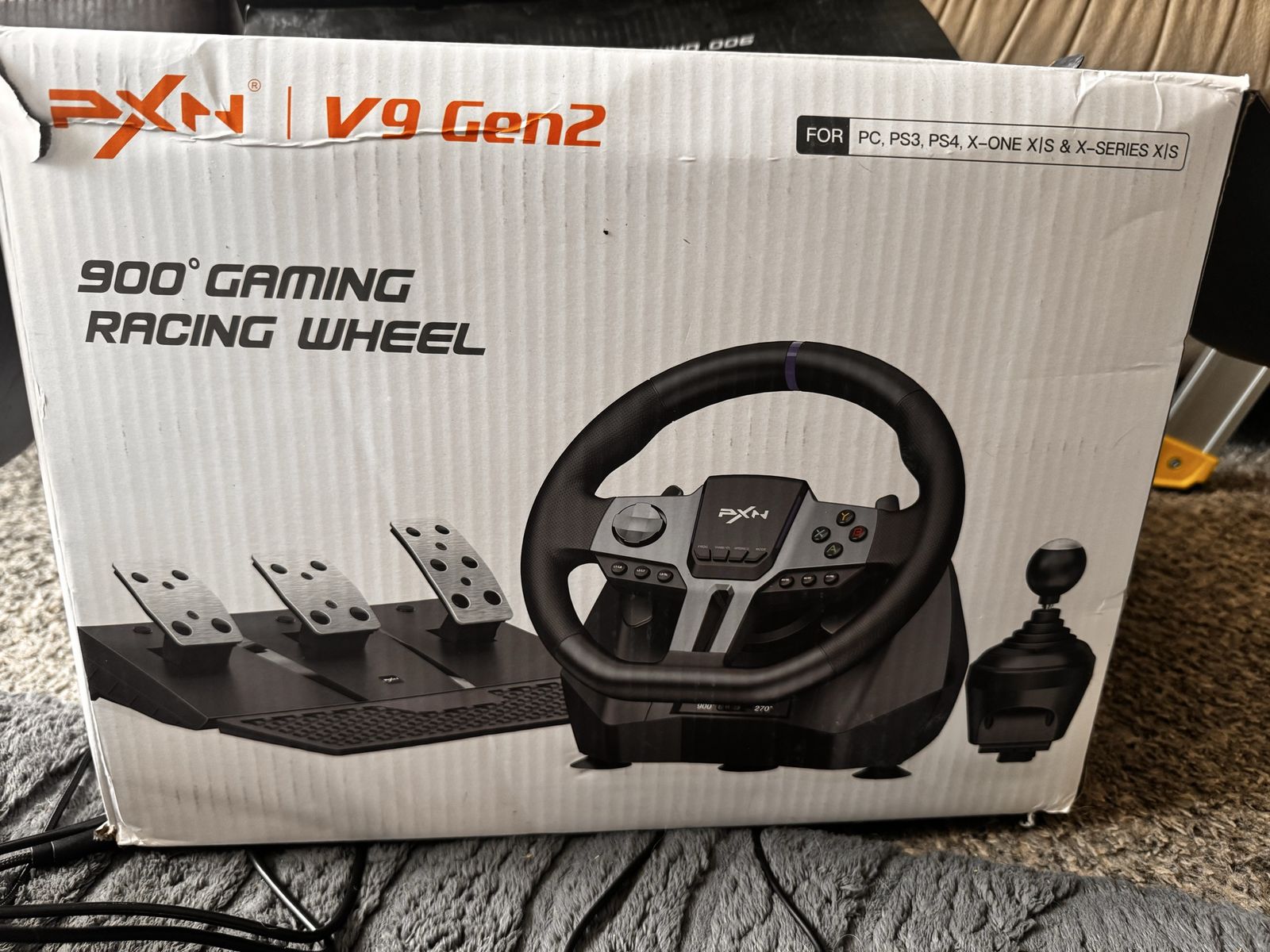 PXN V9 Gen2 900° Gaming Racing Wheel with Pedals and Shifter