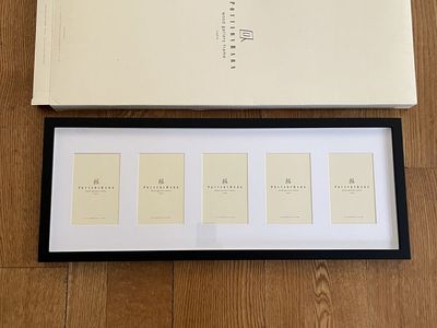 New in box, Pottery Barn, black, 5 photo (4x6) frame.