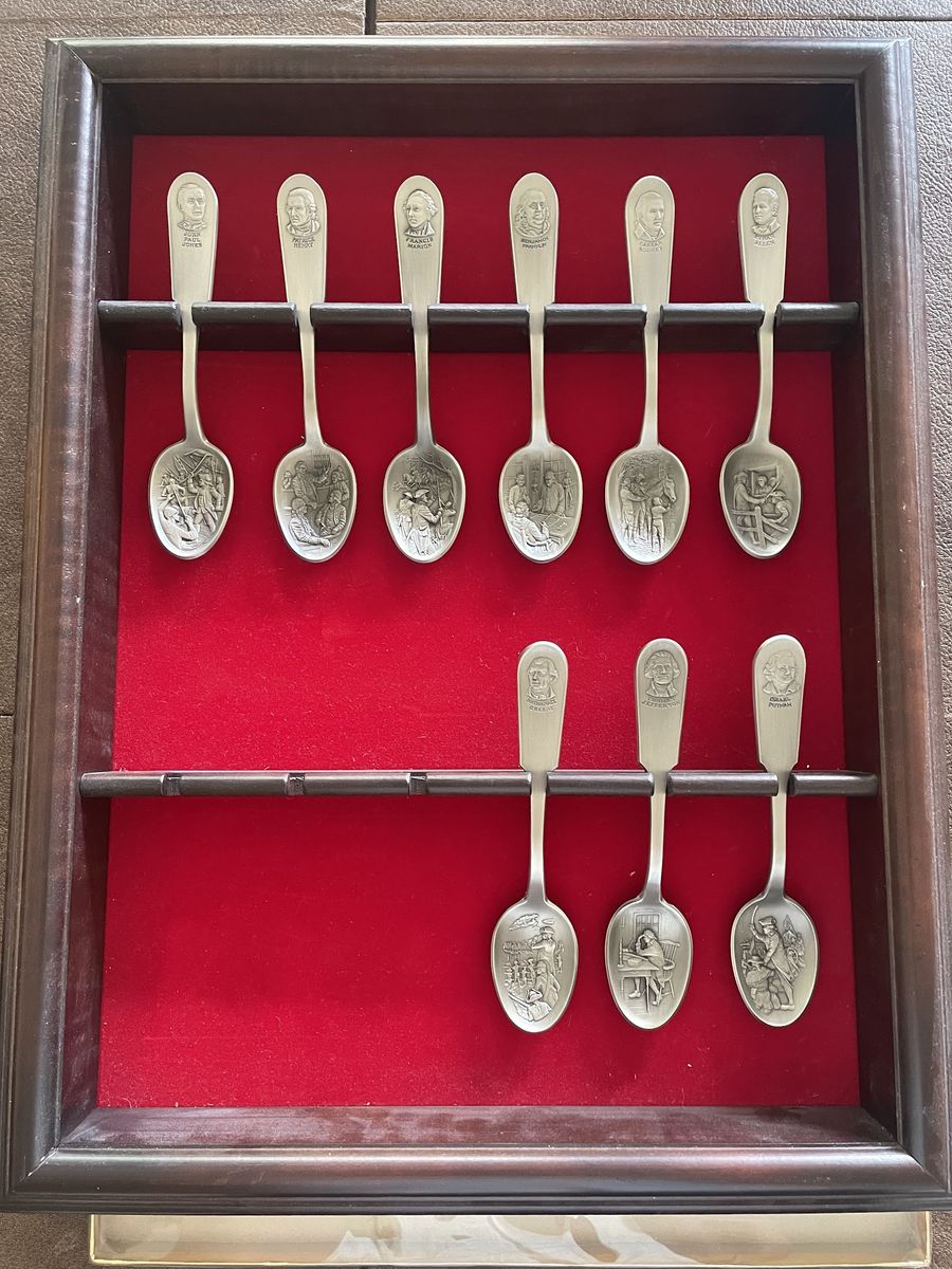 Set of Nine Spoons from The Official Bicentennial Spoon Collection