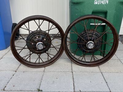 2. Ford model A wire wheels