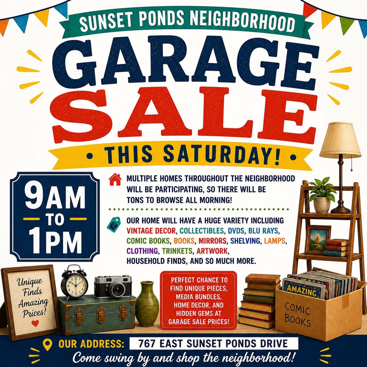 Community Garage Sale 9 am to 1pm