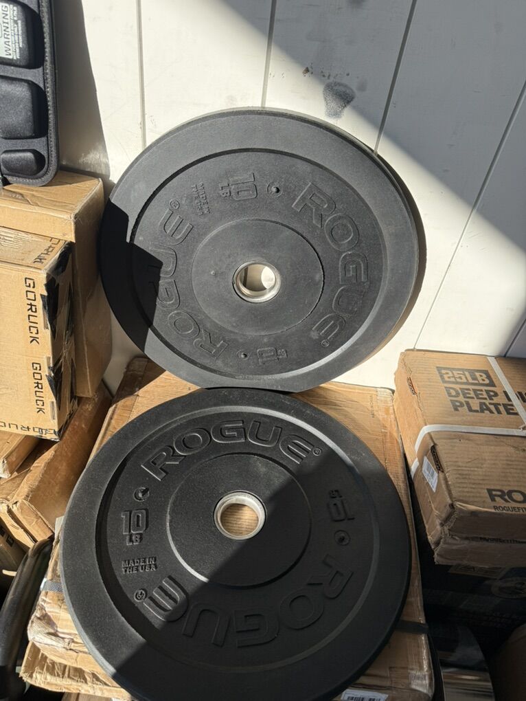 New Rogue Fitness 10 Pound Pair Of Bumper Plates