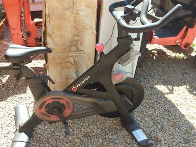 Peloton Stationary Exercise Bike - Used, Black/Red, Adjustable Seat & Handlebars