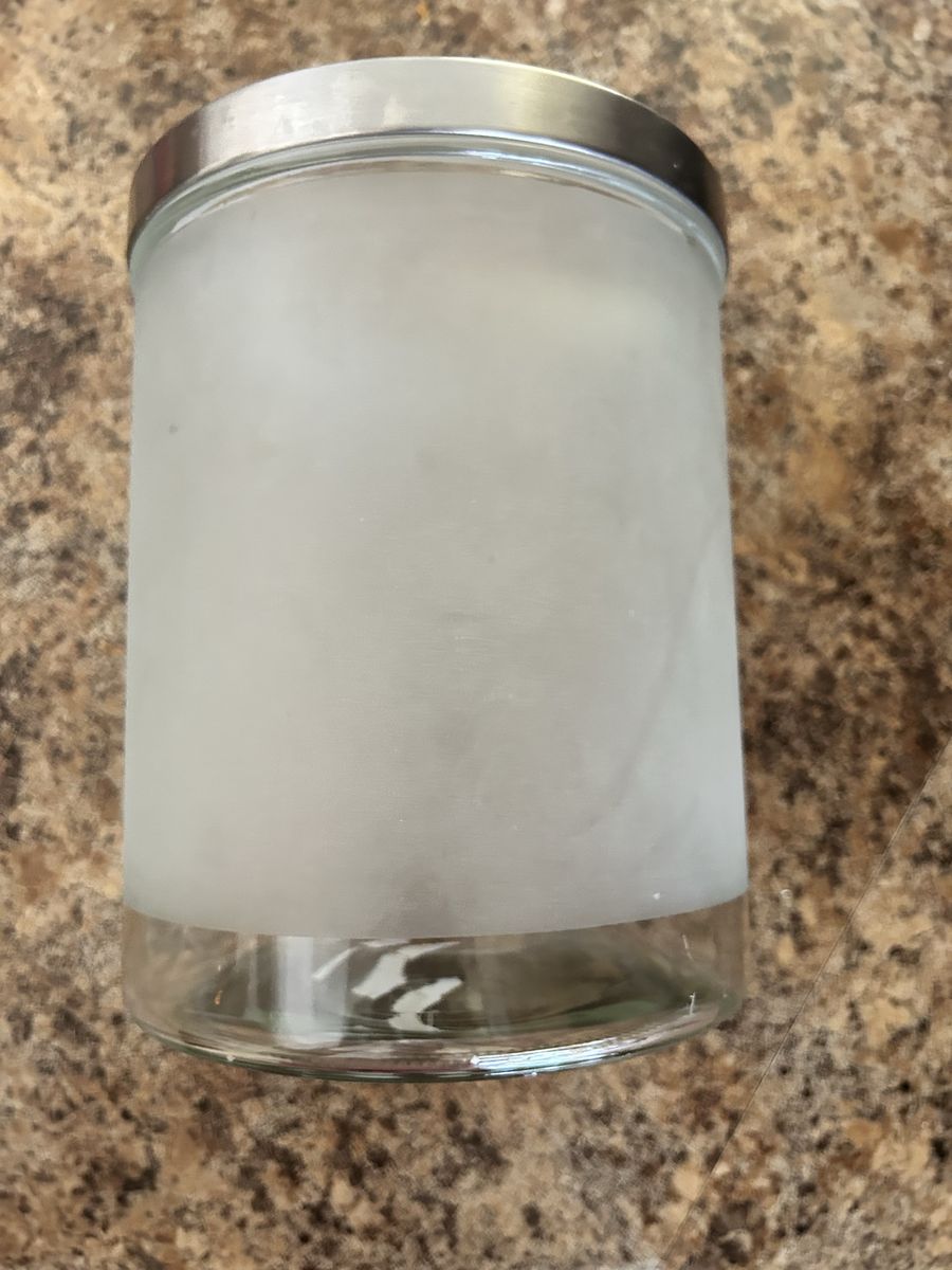 Frosted Glass Storage Jar with Metal Lid - Versatile Kitchen or Home Organizer