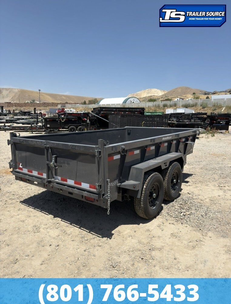 7x12 Lamar DL Dump Trailer - 24" Sides - 15.7K GVWR - 7 Gauge Floor, Scissor Hoist