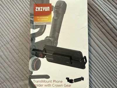 Zhiyun TransMount Phone Holder with Crown Gear for Gimbal Stabilizers. Unopened