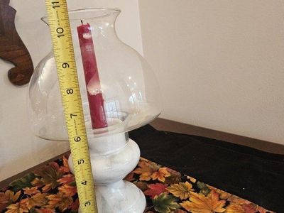 Set of 12 marble and glass centerpieces