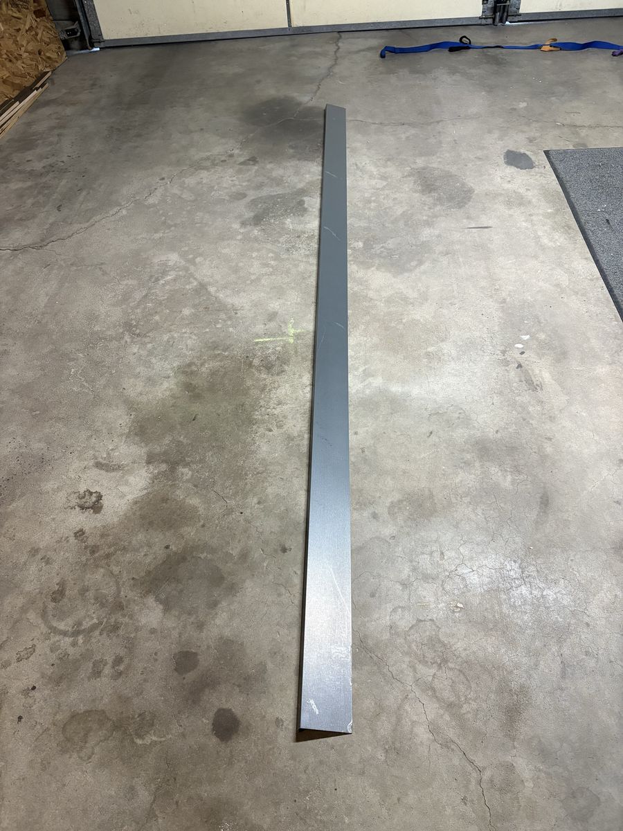 26 gauge Fascia trim. 4x1. Hemmed. Charcoal gray.
