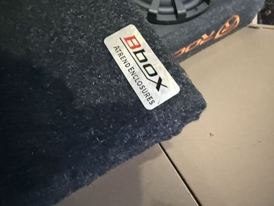 BBox A.T.R.E.N.D. Enclosures Single 10" Subwoofer Box Car Audio Speaker Enclosure Used