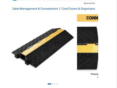 Yescom Cable Ramp Protector 1 Channel Hose Protective 40000 Lbs Load Capacity brand new