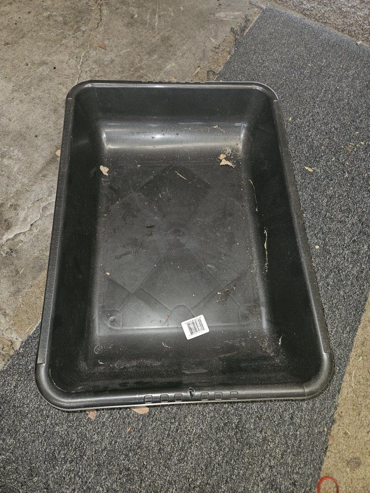 Black Plastic Utility Tray Mixing Tub