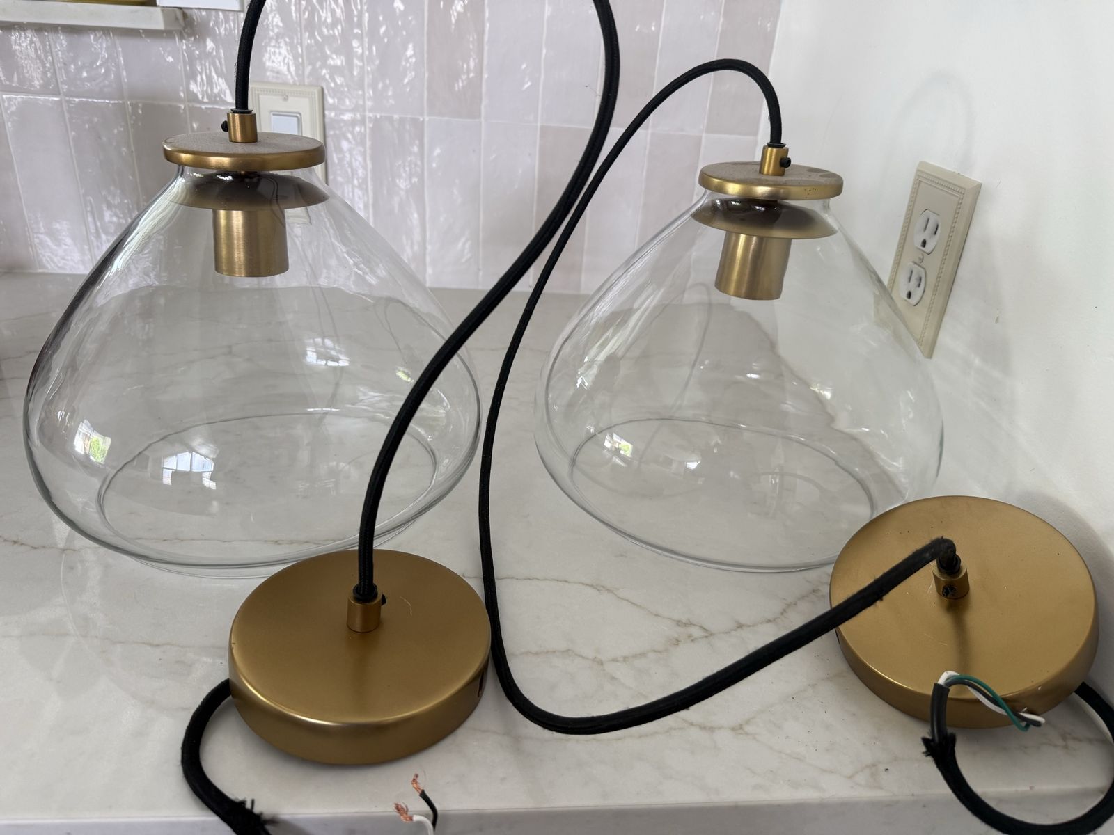 World Market Blown Glass Pendants